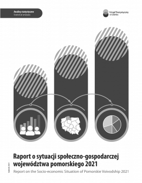 Raport o sytuacji społeczno-gospodarczej województwa pomorskiego 2021 - okładka publikacji