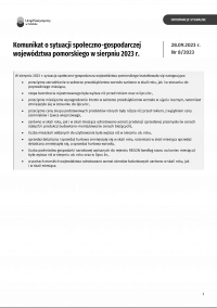 Pierwsza strona opracowania - szczegóły w pliku komunikat sierpień 2023.pdf