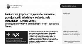 Koniunktura gospodarcza w styczniu 2022 r. - pierwsza strona opracowania
