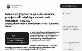 Koniunktura gospodarcza w lutym 2022 r. - pierwsza strona opracowania