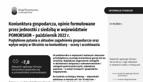 Koniunktura gospodarcza w październiku 2022 r. - pierwsza strona opracowania