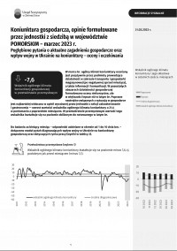 Koniunktura gospodarcza w marcu 2023 r. - pierwsza strona opracowania
