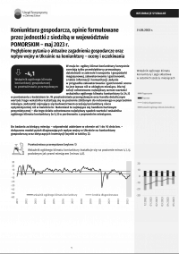 Koniunktura gospodarcza w maju 2023 r.- pierwsza strona opracowania