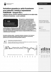 Pierwsza strona opracowania - szczegóły w pliku 2023_koniunktura_gospodarcza_11_pomorskie_22.pdf