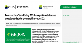 Powszechny Spis Rolny 2020 – wyniki ostateczne w województwie pomorskim - część 2 - pierwsza strona opracowania