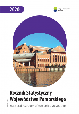 Okładka publikacji, w niej dwa kółka jedno fioletowe częściowo przykryte, na drugim zdjęcie Gdańsk, Wyspa Spichrzów