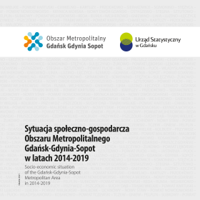 Jasno szare tło, u góry pasek biały w nim tekst Obszar Metropolitalny Gdańsk Gdynia Sopot, na dole tytuł publikacji