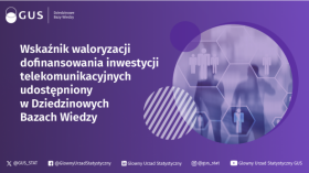 Fioletowe tło, po lewej stronie informacja dotycząca wkskaźnikawaloryzacji, po prawej ikonkii osób
