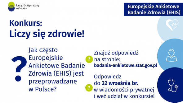 Jasnoniebieskie tło, tytuł konkursu, poniżej pytanie konkursowe. Z prawej strony do kiedy należy przesłać odpowiedź
