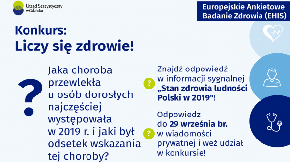 Jasnoniebieskie tło, tytuł konkursu, poniżej pytanie konkursowe. Z prawej strony do kiedy należy przesłać odpowiedź